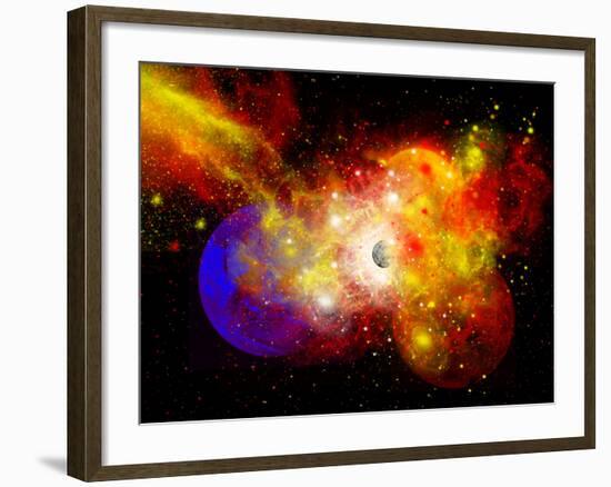 A Dying Star Turns Nova as it Blows Itself Apart-Stocktrek Images-Framed Photographic Print