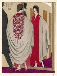 Voluminous Cape Like Evening Coat by Paul Poiret-A.e. Marty-Framed Stretched Canvas