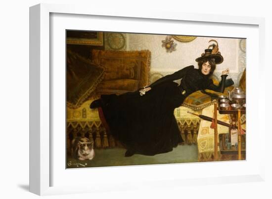 A Elegant Lady-Hippolyte-casimir Gourse-Framed Giclee Print