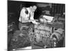 A Engineer Works on a IBM Computer Used to Administer Gl Insurance Dividend for Millions of Vets-null-Mounted Photo