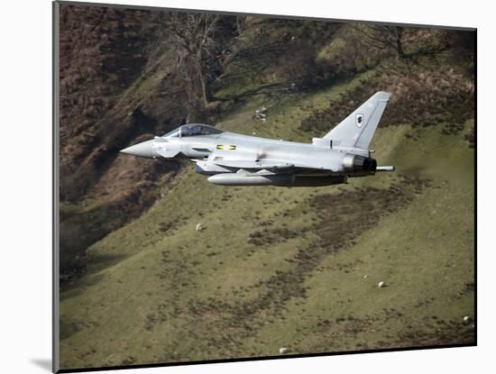 A Eurofighter Typhoon F2 Aircraft of the Royal Air Force Low Flying in North Wales-Stocktrek Images-Mounted Photographic Print