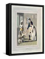 A European Lady and Her Family, Attended by an Ayah, or Nurse, Plate 17-Charles D'oyly-Framed Stretched Canvas