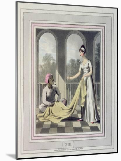 A European Lady Giving Instructions to Her Durzee, or Native Tailor-Charles D'oyly-Mounted Giclee Print
