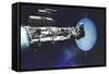 A Exploratory Spaceship from Earth Comes to Investigate the Planet of Neptune-null-Framed Stretched Canvas