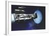 A Exploratory Spaceship from Earth Comes to Investigate the Planet of Neptune-null-Framed Art Print