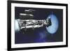 A Exploratory Spaceship from Earth Comes to Investigate the Planet of Neptune-null-Framed Art Print