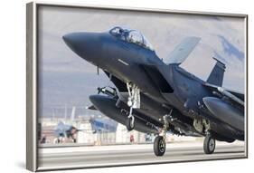 A F-15E Strike Eagle of the U.S. Air Force Uses Aero Braking after Landing-Stocktrek Images-Framed Photographic Print