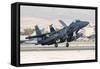 A F-15E Strike Eagle of the U.S. Air Force Uses Aero Braking after Landing-Stocktrek Images-Framed Stretched Canvas