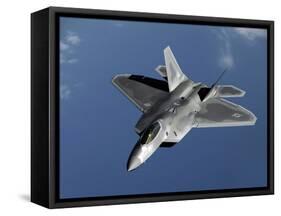 A F-22 Raptor Returns To a Mission After Refueling-Stocktrek Images-Framed Stretched Canvas