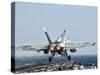 A F/A-18F Super Hornet Launches from the Flight Deck of Aircraft Carrier USS Nimitz-Stocktrek Images-Stretched Canvas