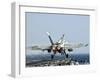 A F/A-18F Super Hornet Launches from the Flight Deck of Aircraft Carrier USS Nimitz-Stocktrek Images-Framed Photographic Print