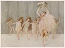 Isadora Duncan American Dancer Seen Here with Some of Her Pupils-A.f. Gorguet-Laminated Photographic Print