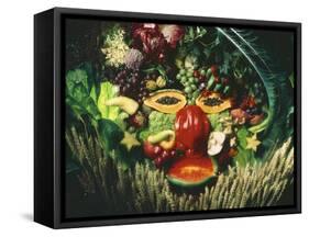A Face Made from Vegetables and Fruit-jovandenberg-Framed Stretched Canvas