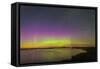 A Faint Aurora over Crawling Lake Reservoir, Bassano, Alberta, Canada-null-Framed Stretched Canvas