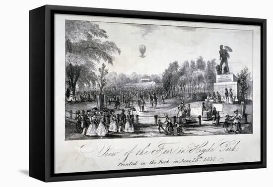 A Fair Held in Hyde Park During the Coronation of Queen Victoria in 1838-null-Framed Stretched Canvas