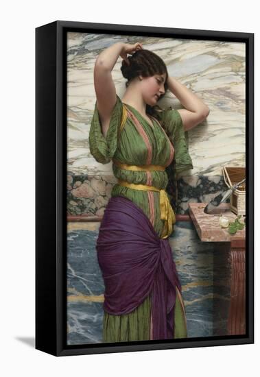 A Fair Reflection, 1915-John William Godward-Framed Stretched Canvas