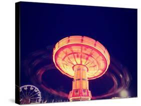 A Fair Ride Shot with a Long Exposure at Night-graphicphoto-Stretched Canvas