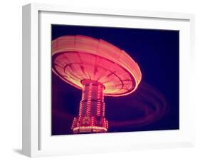 A Fair Ride Shot with a Long Exposure at Night-graphicphoto-Framed Photographic Print