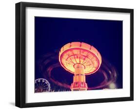 A Fair Ride Shot with a Long Exposure at Night-graphicphoto-Framed Photographic Print