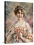 A Fair Rose, 1919-Emile Vernon-Stretched Canvas