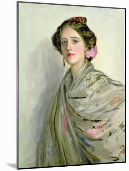 'A Fair Spaniard', Portrait of Mrs Chowne (Oil on Canvas)-John Lavery-Mounted Giclee Print