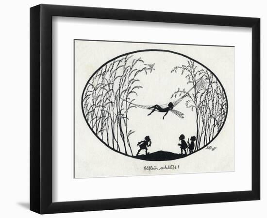 A Fairy Asleep on a Cobweb-null-Framed Art Print