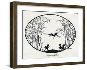 A Fairy Asleep on a Cobweb-null-Framed Art Print