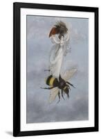 A Fairy Carrying a Feather Standing on a Bee-Amelia Jane Murray-Framed Giclee Print