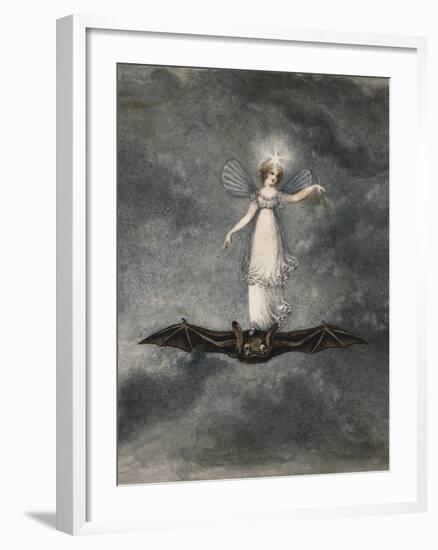 A Fairy Holding a Wand Standing on a Bat-Amelia Jane Murray-Framed Giclee Print