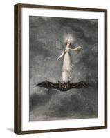 A Fairy Holding a Wand Standing on a Bat-Amelia Jane Murray-Framed Giclee Print