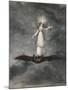 A Fairy Holding a Wand Standing on a Bat-Amelia Jane Murray-Mounted Giclee Print