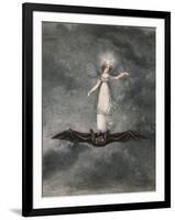 A Fairy Holding a Wand Standing on a Bat-Amelia Jane Murray-Framed Giclee Print