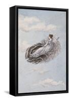 A Fairy Resting on a Feather-Amelia Jane Murray-Framed Stretched Canvas