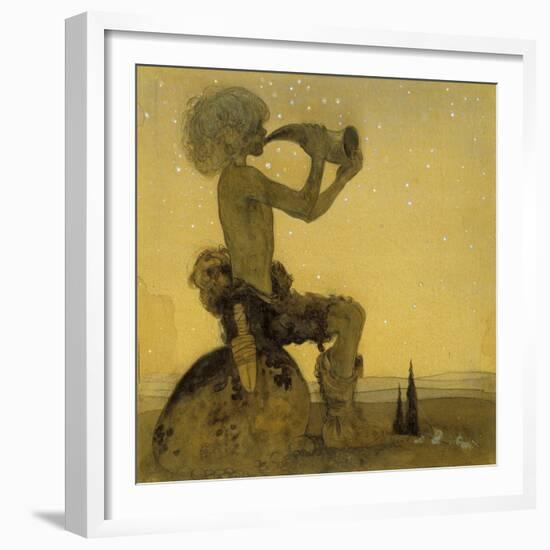 A Fairy Shepherd, 1910-John Bauer-Framed Premium Giclee Print