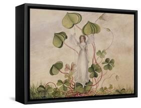 A Fairy Standing Among Clover-Amelia Jane Murray-Framed Stretched Canvas