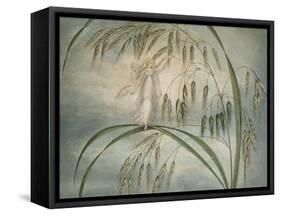 A Fairy Waving Her Wand Standing Among Blades of Grass-Amelia Jane Murray-Framed Stretched Canvas