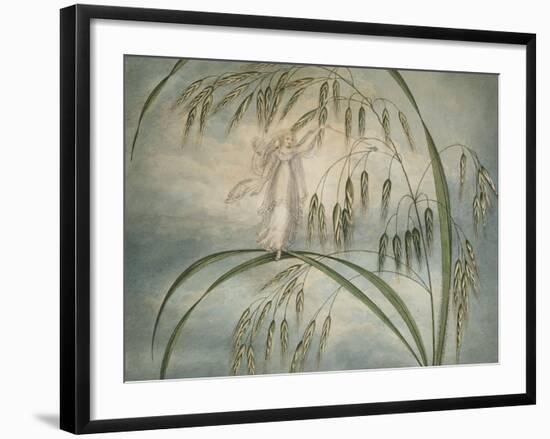 A Fairy Waving Her Wand Standing Among Blades of Grass-Amelia Jane Murray-Framed Giclee Print