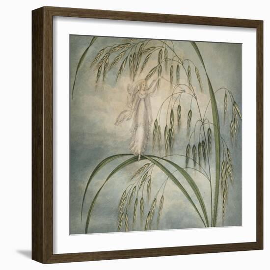 A Fairy Waving Her Wand Standing Among Blades of Grass-Amelia Jane Murray-Framed Giclee Print