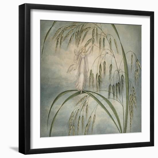 A Fairy Waving Her Wand Standing Among Blades of Grass-Amelia Jane Murray-Framed Giclee Print