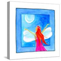 A Fairy with Arms Reaching Towards the Moon-null-Stretched Canvas