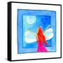 A Fairy with Arms Reaching Towards the Moon-null-Framed Stretched Canvas