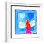 A Fairy with Arms Reaching Towards the Moon-null-Framed Giclee Print