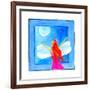 A Fairy with Arms Reaching Towards the Moon-null-Framed Giclee Print