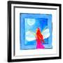 A Fairy with Arms Reaching Towards the Moon-null-Framed Giclee Print