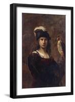 A Falconer, Standing Half Length, in a Feathered Hat-Rembrandt van Rijn-Framed Giclee Print