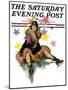 "A Fall from Skates," Saturday Evening Post Cover, January 11, 1930-John LaGatta-Mounted Giclee Print