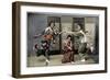 A Family Dance in Japan, C1890-Charles Gillot-Framed Giclee Print