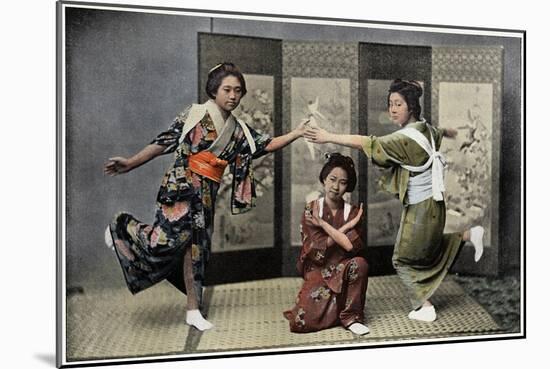 A Family Dance in Japan, C1890-Charles Gillot-Mounted Giclee Print