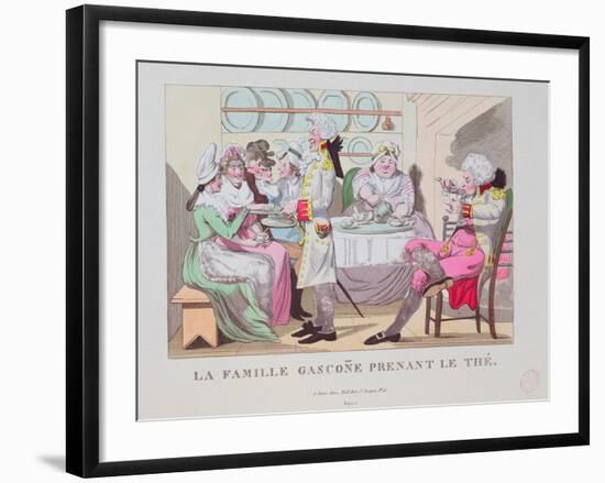 A Family from Gascony Drinking Tea, 1815-null-Framed Giclee Print