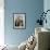 A Family from the Quake-Affected Rangwad Village Sits Near a Fireplace-null-Framed Photographic Print displayed on a wall